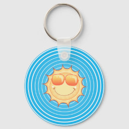 Blue Sky Smiling Sun Sleutelhanger