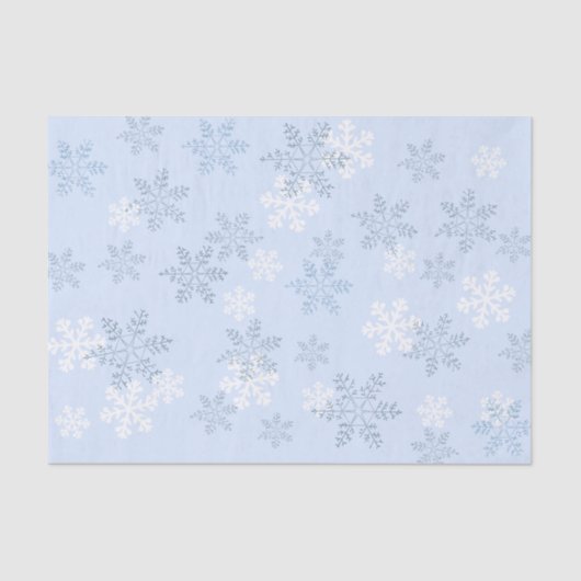 Blue Sky  Snowflake Holiday Tissuepapier (Voorkant)