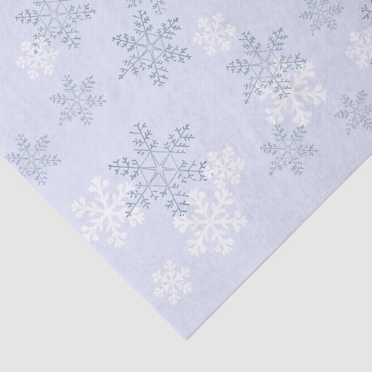 Blue Sky Snowflake Holiday Tissuepapier (Detail)