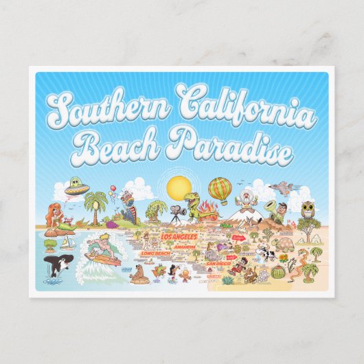 Blue Sky SoCal Briefkaart (Voorkant)