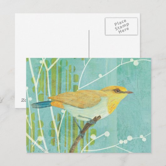 Blue Sky Songbird Briefkaart (Voorkant / Achterkant)