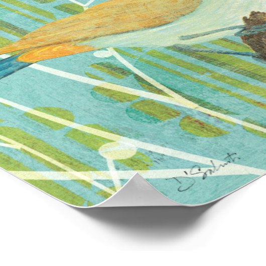 Blue Sky Songbird Poster (Hoek)