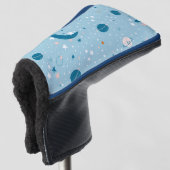 Blue Sky & Space Pattern Golfheadcover (3/4 voorkant)