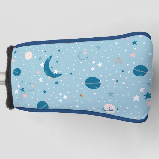 Blue Sky & Space Pattern Golfheadcover (Voorkant)
