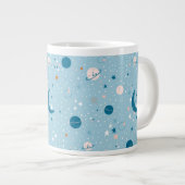 Blue Sky & Space Pattern Grote Koffiekop (Voorkant rechts)