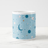 Blue Sky & Space Pattern Grote Koffiekop (Voorkant)