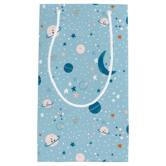 Blue Sky & Space Pattern Klein Cadeauzakje (Voorkant)
