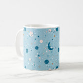 Blue Sky & Space Pattern Koffiemok (Voorkant links)