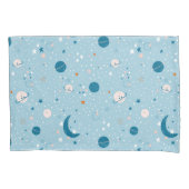 Blue Sky & Space Pattern Kussensloop (Voorkant)