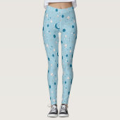 Blue Sky & Space Pattern Leggings (Voorkant)