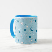 Blue Sky & Space Pattern Mok (Voorkant links)