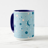 Blue Sky & Space Pattern Mok (Voorkant links)