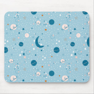 Blue Sky & Space Pattern Muismat