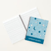 Blue Sky & Space Pattern Notitieboek (Binnen)