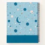 Blue Sky & Space Pattern Notitieboek (Achterkant)