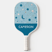 Blue Sky & Space Pattern Pickleball Paddle (Voorkant)