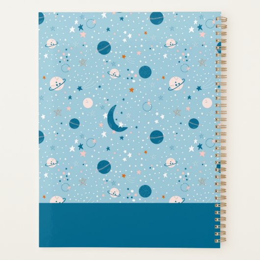 Blue Sky & Space Pattern Planner (Achterkant)