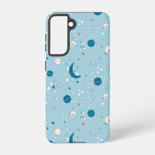 Blue Sky & Space Pattern Samsung Galaxy Hoesje (Achterkant)