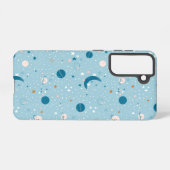 Blue Sky & Space Pattern Samsung Galaxy Hoesje (Achterkant horizontaal)