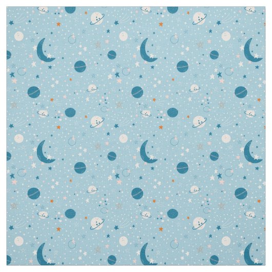 Blue Sky & Space Pattern Stof (Swatch)