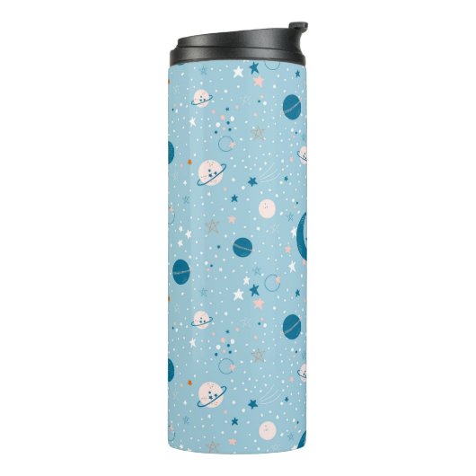 Blue Sky & Space Pattern Thermosbeker (Gedraaid links)