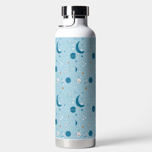 Blue Sky & Space Pattern Waterfles (Rechts)
