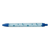 Blue Sky & Space Pattern Zwarte Inkt Pen (Voorkant)
