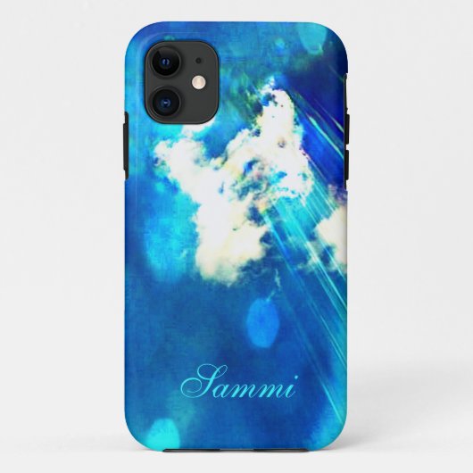 Blue Sky Sparkle iPhone 5 hoesje *Personalize* (Achterkant)