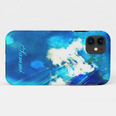 Blue Sky Sparkle iPhone 5 hoesje *Personalize* (Achterkant (horizontaal))