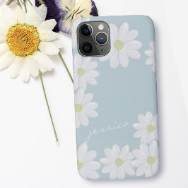 Blue Sky Springtime Daisies Custom iPhone 11 Pro Hoesje
