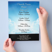 Blue Sky Stairs Church Flyer, doe mee met onze die Flyer (Hand)