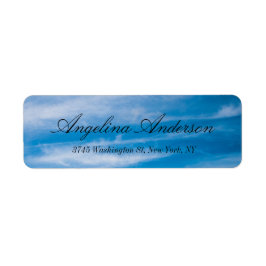 Blue Sky stijlvol elegant handschrift modern Etiket