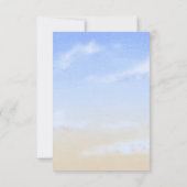 Blue Sky Summer Beach Wedding QR-code Save The Date (Achterkant)