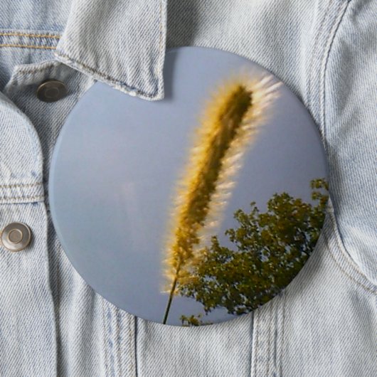Blue Sky Summer Foliage Ronde Button 6,0 Cm (In situ)