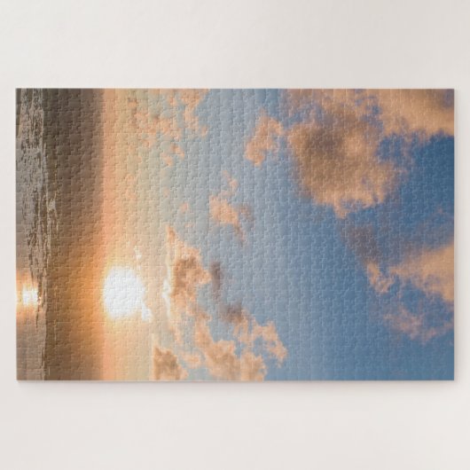 Blue Sky Sun Clouds Schilderachtig Afbeelding hard Legpuzzel (Horizontaal)