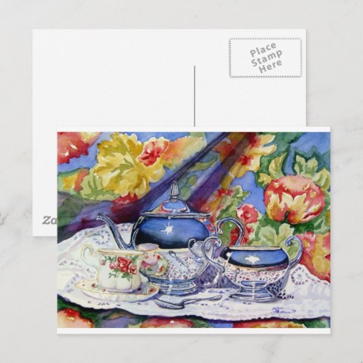 Blue Sky Tea Briefkaart (Voorkant / Achterkant)