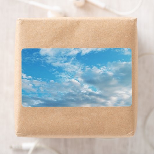 Blue Sky Theme Verzendlabels Etiket (Insitu)