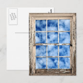 Blue Sky Through Window Briefkaart (Voorkant / Achterkant)