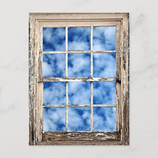 Blue Sky Through Window Briefkaart (Voorkant)