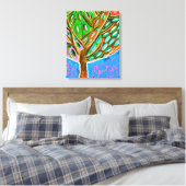 Blue Sky Tree of Life Canvas Afdruk (Insitu (Slaapkamer))