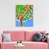 Blue Sky Tree of Life Canvas Afdruk (Insitu (Woonkamer))