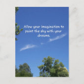 Blue Sky Tree Topjes Inspirerend Quote Briefkaart (Voorkant)