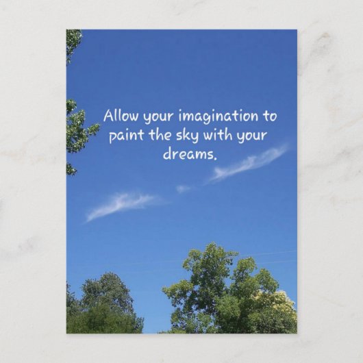 Blue Sky Tree Topjes Inspirerend Quote Briefkaart (Voorkant)