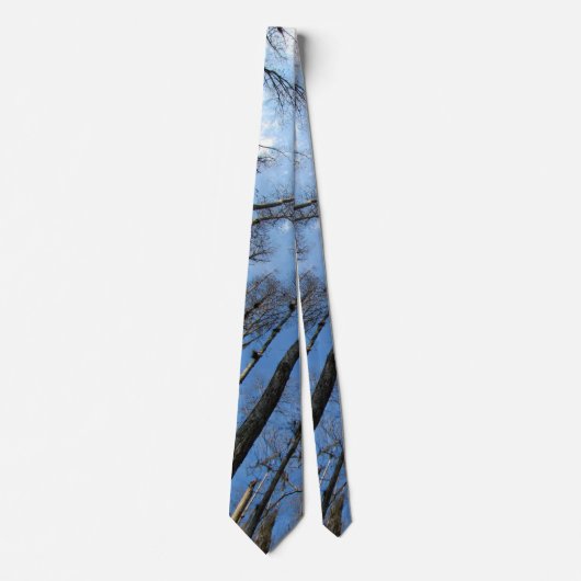 Blue Sky Trees Camo Stropdas (Voorkant)
