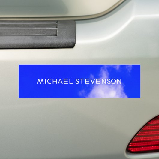 Blue Sky Unieke Chique Modern Minimaal Bumpersticker (Op auto)