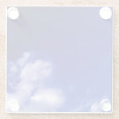 Blue Sky Unieke Chique Modern Minimaal Glazen Onderzetter (Achterkant)