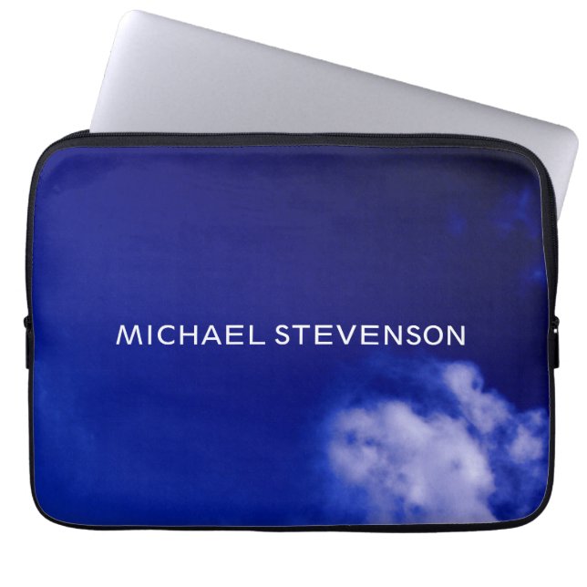 Blue Sky Unieke Chique Modern Minimaal Laptop Sleeve (Voorkant)