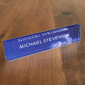 Blue Sky Unieke Chique Modern Minimaal Naambordje (Zijkant)