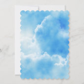 Blue Sky verjaardagsfeestje uitnodigen Kaart (Achterkant)