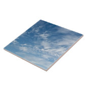 Blue Sky Verspreid Wit Wolken Blauw Patroon Tegeltje (Zijkant)